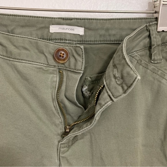 Maurices Olive Green Cotton Chino Pants Size 4 - Picture 4 of 9